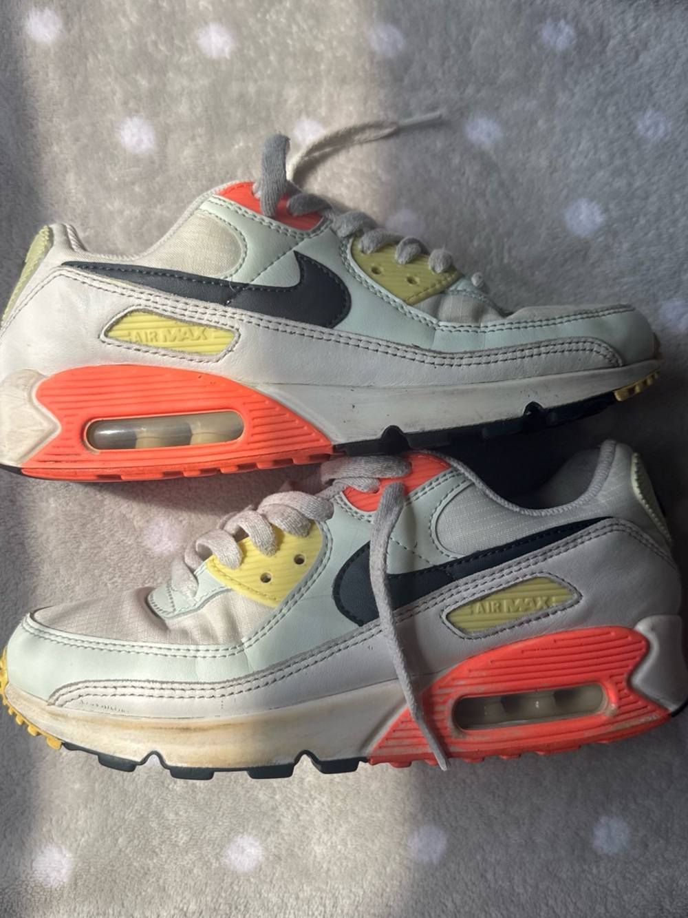 Nike Women’s White, Black, Neon Orange & Yellow Sneakers